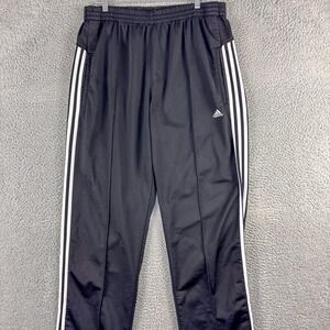 Adidas Track Pants Mens Extra‎ Large Black Three Stripe Athletic Joggers XL Logo
